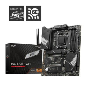 MSI AMD X670`bvZbgATX}U[{[h/AMD Ryzen 7000 series (Socket AM5)Ή/DDR5(PRO X670-P WIFI) 񂹏i