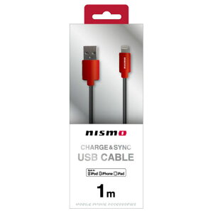 GA[WFC NISSAN CZXi NISMO CHARGE & SYNC USB CABLE FOR IPHONE RED(NMUJ-LP1RD) 񂹏i