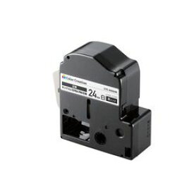 エレコム ELECOM テプラPRO用 汎用テープカートリッジ キングジム SS24K 互換テープ 白 黒文(CTC-KSS24K) メーカー在庫品