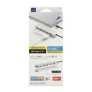 GR ELECOM hbLOXe[V 7-in-1 PD 100Wo USB-C×2 USB-A×2 HDMI×1 SD+microSD×1(DST-C20SV) [J[݌ɕi