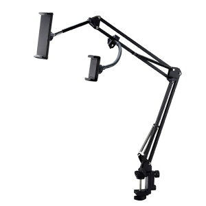 �G���R�� ELECOM �^�u���b�g �X�}�z�X�^���h �z���_�[ 2��ݒu�\ �t���L�V�u���A�[�� �p�x���߉� �u���b�N(TB-DSZARM2BK) ���[�J�[�݌ɕi