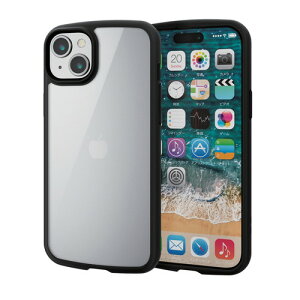 �G���R�� ELECOM iPhone 15 Plus TOUGH SLIM LITE �t���[���J���[ �u���b�N(PM-A23BTSLFCBK) ���[�J�[�݌ɕi