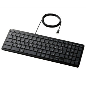 GR ELECOM L[{[h L USB ^CvC p^Ot RpNg eL[tL Chromebook WWCBF R ubN(TK-CB01UPKBK) [J[݌ɕi