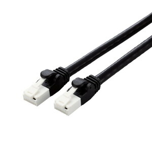 【P5E】エレコム LANケーブル CAT6A 3m 高速 10Gbps ストレート 爪折レ防止 RoHS指令準拠 ブラック(LD-GPAT/BK3/RS) メーカー在庫品