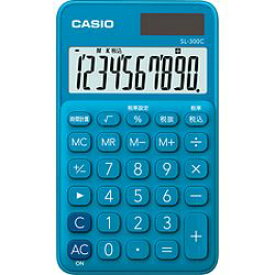 カシオ計算機 SL-300C-BU-N カシオ手帳型カラフル電卓 メーカー在庫品