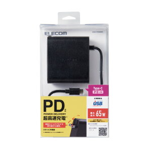 GR ELECOM m[gPCpACA_v^[ Type-C PDΉ 65W P[ǔ^ 2m(ACDC-PD0465BK) [J[݌ɕi