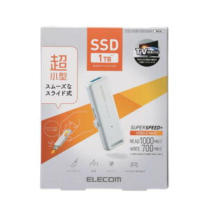 エレコム ELECOM 外付けポータブルSSD(ESD-EMB1000GWH) メーカー在庫品