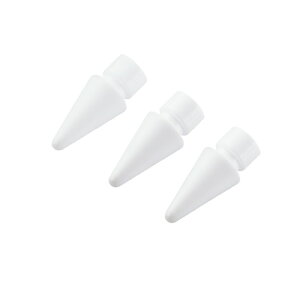 エレコム ELECOM Apple Pencil 第2世代 第1世代用 交換ペン先 3個入 約1mm 極細 樹脂製 ホワイト(P-TIPAPS01WH) メーカー在庫品