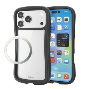 GR ELECOM iPhone 17 Pro Max P[X nCubh Ռz Grippy (PM-A25DGRPFCBK) [J[݌ɕi