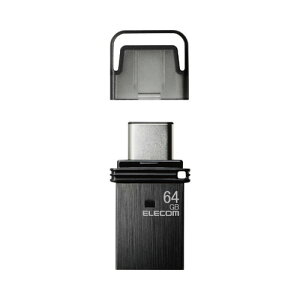 GR ELECOM LbvUSB Type-C(TM) 64GB(ubN)(MF-CAU32064GBK) [J[݌ɕi