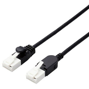 エレコム ELECOM スイングコネクターLANケーブル(Cat6A準拠) 1m ブラック(LD-GPATSW/BK10) メーカー在庫品