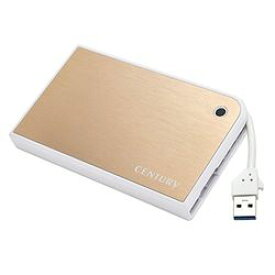 センチュリー MOBILE BOX USB3.0ゴールド & ホワイト CMB25U3GD6G 取り寄せ商品