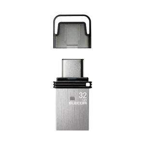 GR ELECOM LbvUSB Type-C(TM) 32GB(Vo[)(MF-CAU32032GSV) [J[݌ɕi