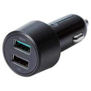 エレコム ELECOM シガーチャージャー2USBポート自動識別QuickCharge3.0 MPA-CCUQ04BK メーカー在庫品