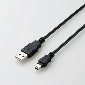 �G���R�� ELECOM USB2.0 A-miniB�P�[�u�� 0.5m RoHS�w�ߏ���(10����) 1�{(U2C-AM05BK/ID) ���񂹏��i