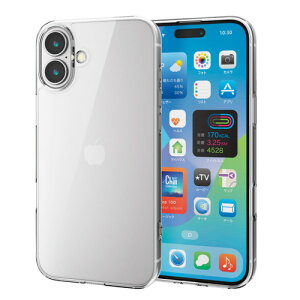 �G���R�� ELECOM iPhone 16 Plus �P�[�X �n�C�u���b�h �Ռ��z�� �X�g���b�v�z�[���t �N���A(PM-A24BHVCKCR) ���[�J�[�݌ɕi