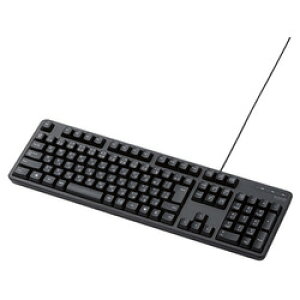 エレコム ELECOM 有線キーボード メンブレン式 フルサイズ ブラック TK-FCM104BK メーカー在庫品