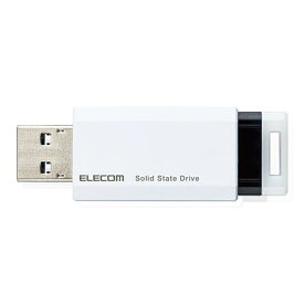 エレコム SSD 外付け ポータブル 500GB 小型 ノック式 USB3.2(Gen1)対応 ホワイト PS4/PS4Pro/PS5(ESD-EPK0500GWH) メーカー在庫品