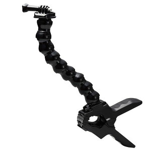 エレコム ELECOM GoPro HERO9/8/7/6/5/MAX用 マウント グースネック型 360度回転 多関節フレキシブルアーム 折り曲げ可能(AC-MBGNCP01BK) メーカー在庫品