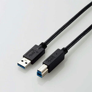 �G���R�� ELECOM USB3.0 A-B�P�[�u�� 2.0m RoHS�w�ߏ���(10����) 1�{(USB3-AB20BK/ID) ���񂹏��i