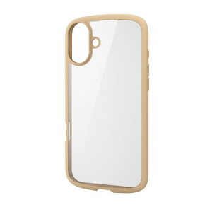 �G���R�� ELECOM iPhone 16 Plus �P�[�X �n�C�u���b�h �Ռ��z�� �y�� ���^ �J���������ی� TOUGH SLIM LITE �J�t�F�I��(PM-A24BTSLFCBE) ���[�J�[�݌ɕi