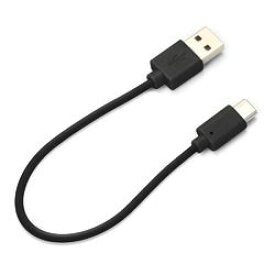 PGA USB Type-C USB Type-AコネクタUSBケーブル15cmブラック PG-CUC01M01 取り寄せ商品