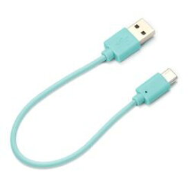 PGA USB Type-C USB Type-AコネクタUSBケーブル 15cm ブルー PG-CUC01M03 取り寄せ商品