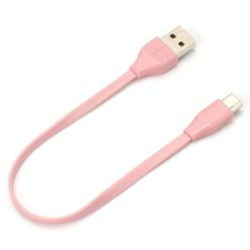 PGA USB Type-C USB Type-A コネクタ USBフラットケーブル 15cm ピンク(PG-CUC01M09) 取り寄せ商品