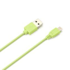 PGA micro USB コネクタ USB ケーブル 50cm グリーン PG-MUC05M05 取り寄せ商品