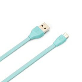 PGA micro USB コネクタ USB フラットケーブル 50cm ブルー PG-MUC05M08 取り寄せ商品