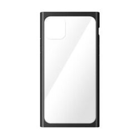 PGA iPhone 11 Pro Max用 クリアガラスタフケース スクエア型 ブラック(PG-19CGT10BK) 取り寄せ商品