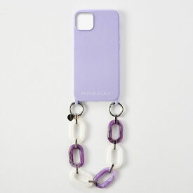 PHONECKLACE ハンドチェーンストラップ付きシリコンケース for iPhone 13 ラベンダー(PN23257i13LV) 目安在庫=△