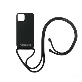 PHONECKLACE ロープネックストラップ付きシリコンケース For iPhone 13 ブラック(PN23260i13BK) 目安在庫=○
