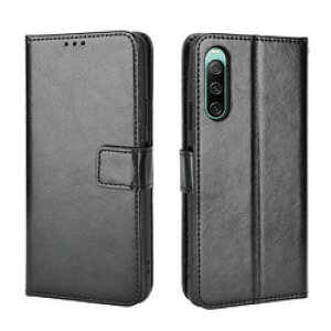 �G���f�B�[�G�X SONY Xperia 10 IV SO-52C�Ή� �蒠�^���U�[�P�[�X �u���b�N(MDS-TCCSO52CBK) ���񂹏��i