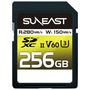 GNgjNX SUNEAST SDXC UHS-II J[h 256GB V60 1(SE-SDU2256GB280) 񂹏i