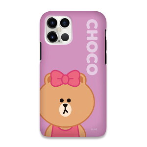 LINE FRIENDS �m�������C�Z���X�i�n iPhone 12 Pro Max DUAL GUARD BASIC CHOCO(KCE-CSB086) �d����݌ɕi