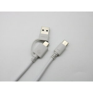 Tuna 2in1 PD�Ή�60W���Ȃ₩�P�[�u�� Type-C 1m ��(GWC-C460PV1W) �ڈ��݌�=��