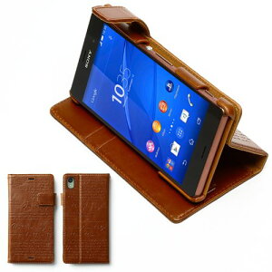 ZENUS Xperia Z3 Lettering Diary �u���E��(Z4969XZ3S) �d����݌ɕi