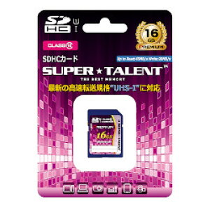 SuperTalent UHS-I Class10 Ή SDHCJ[h 16GB ST16SU1P ڈ݌=