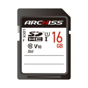 A[LTCg ARCHISS Standard SDHC?J[h UHS-I U1 C10 V10 16GB(AS-016GSD-SU1) 񂹏i