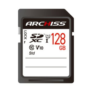 A[LTCg ARCHISS Standard SDXC?J[h UHS-I U1 C10 V10 128GB(AS-128GSD-SU1) 񂹏i