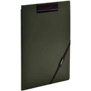 LIHIT LAB. 【5個セット】 SMART FIT クリップファイル オリーブ(F-7560-22-OVX5) 取り寄せ商品