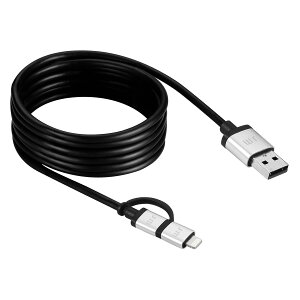 Just Mobile Lightning & micro-USB connectors (5ft/1.5m)(JM10294) �d����݌ɕi