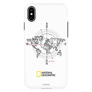National Geographic iPhone XS / X Compass Case Double Protective �z���C�g(NG12971iX) �d����݌ɕi
