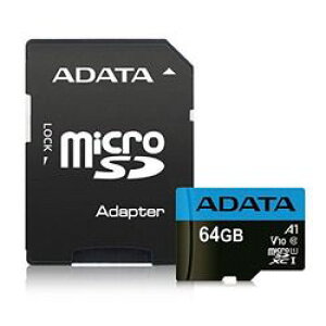 ADATA@Technology Premier microSDXC/SDHC UHS-I Class10 V10 A1 64GB(AUSDX64GUICL10A1-RA1) 񂹏i