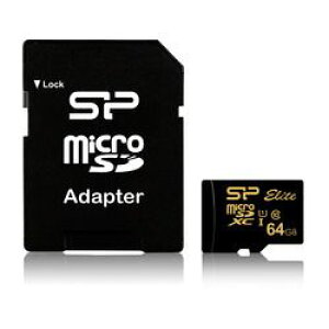 Silicon@Power SP064GBSTXBU1V1GSP microSDXCJ[h 64GB UHS-I class10 񂹏i