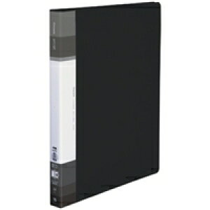 コクヨ KOKUYO クリヤーブック(Glassele)替紙式・背ポケットA4 30穴15P 背幅25-39mm ブラック 1冊(ラ-GLB720D) 目安在庫=○