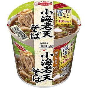 エースコック だしの旨みで減塩小海老天そば42g(12個)(4901071245405 x12) 取り寄せ商品