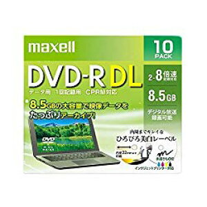 Maxell f[^pDVD-R DL 8.5GB 8{ CPRMΉ 10 PP[X CNWFbgΉ(DRD85WPE.10S) ڈ݌=