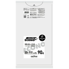 日本サニパック エコノプラス nocoo in 半透明 90L 0.020mm 1パック(20枚)(CE99) 目安在庫=○